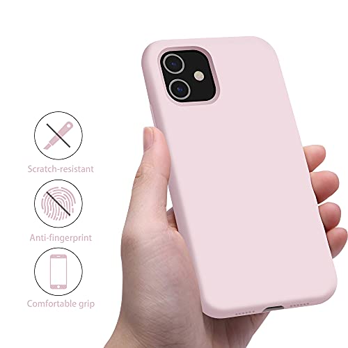 OTOFLY Funda para iPhone 11, ultra delgada, de gel de silicona líquida con protección completa antiarañazos, a prueba de golpes, compatible con iPhone 11 (rosa hielo)