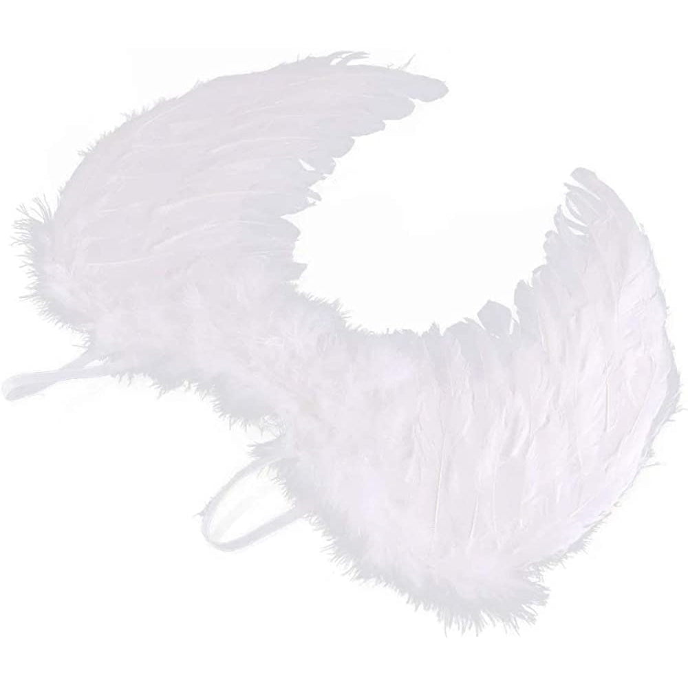 Disfraces de Alas de ángel de plumas blanca talla única
