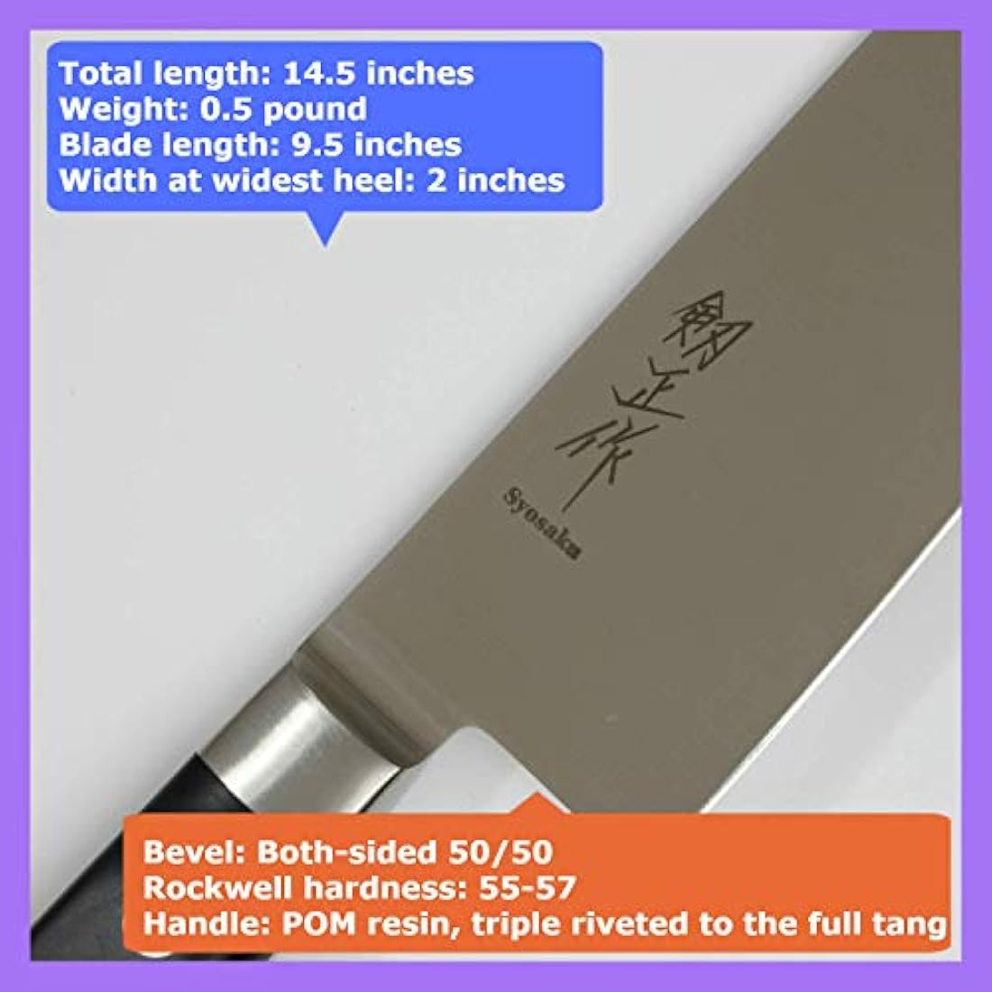 Syosaku - Cuchillo de cocina (acero inoxidable)