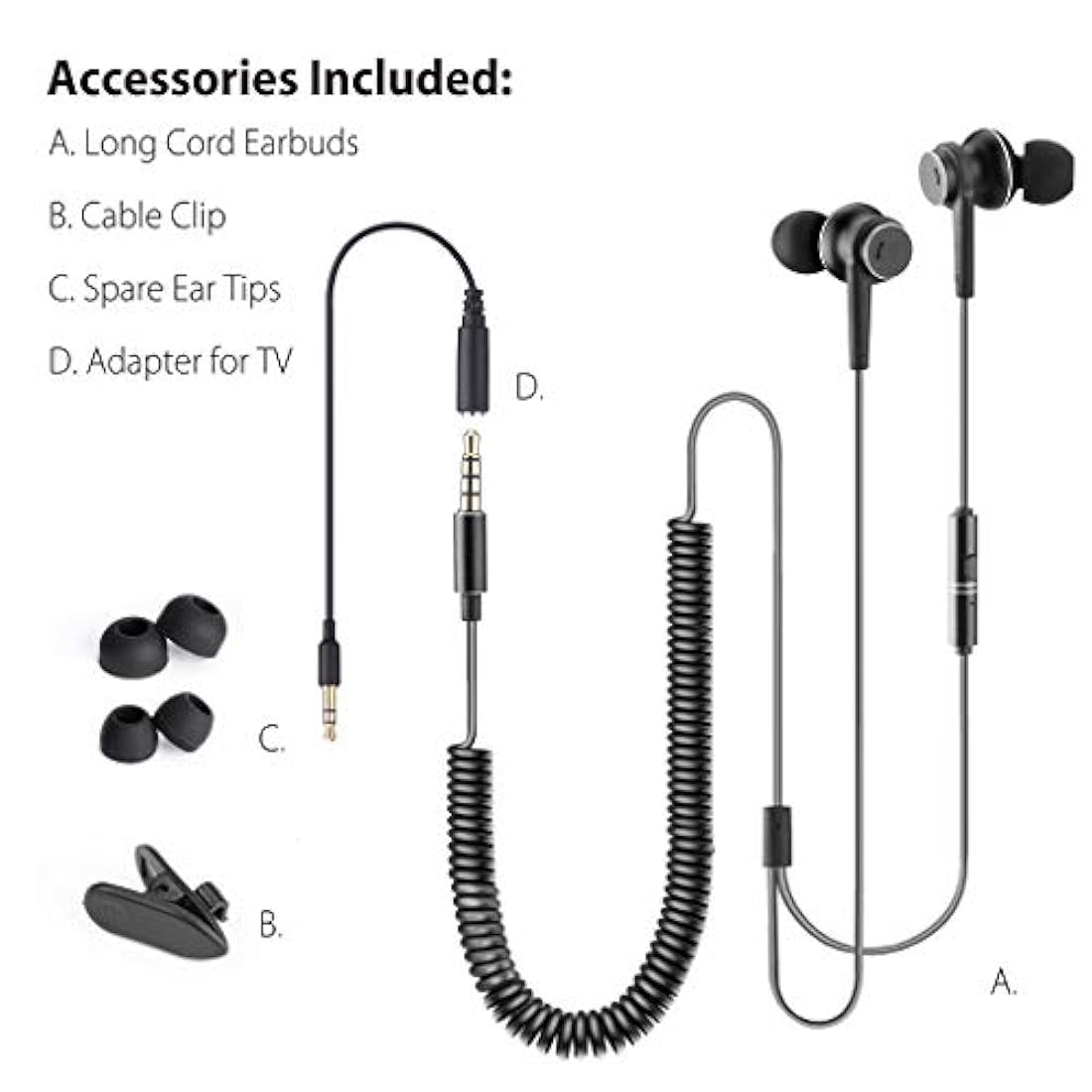 Auriculares largo cord EarBuds, Avantree