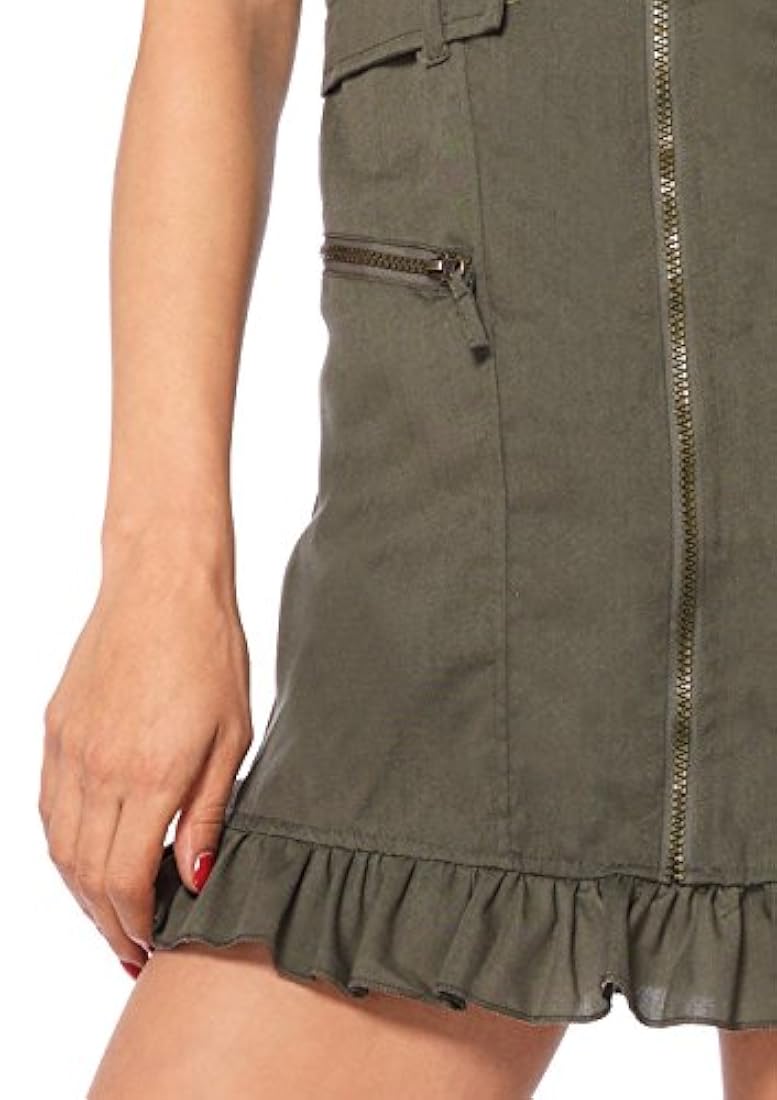 Disfraz militar de Top Gun con cremallera frontal para mujer