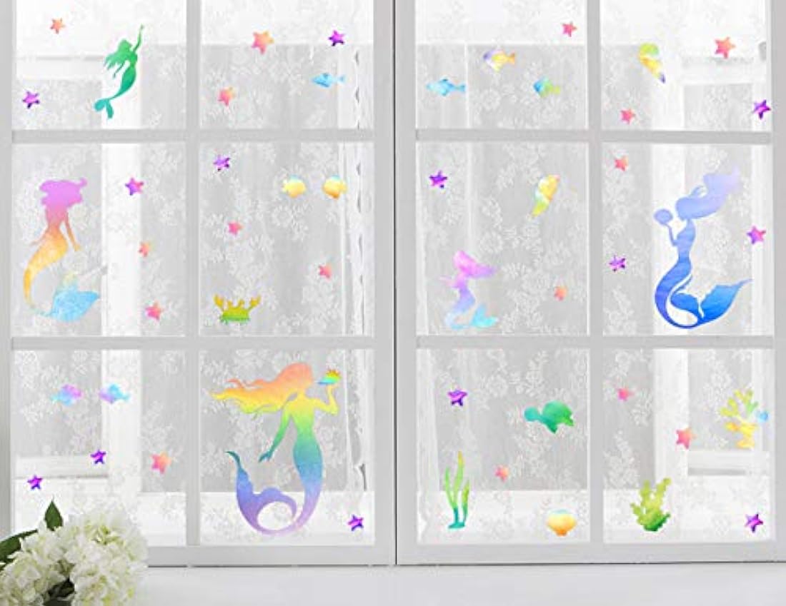 Mozamy - Adhesivo decorativo para pared, diseño de sirena