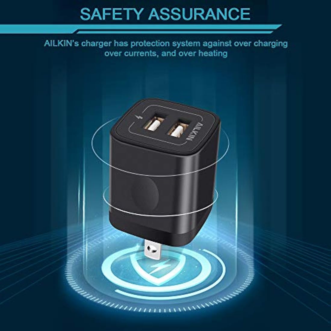 Cargador de pared USB, adaptador de cargador, Ailkin de 2,4