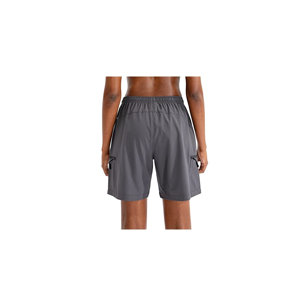 Shorts cortos de senderismo para mujer talla 3XL Gris oscuro
