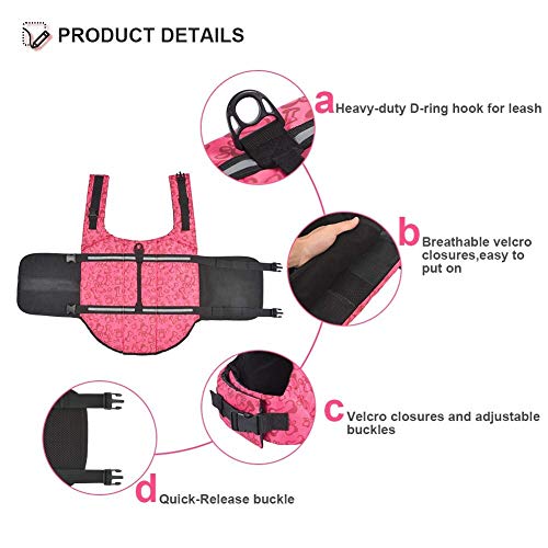 Chaleco salvavidas para perros con tiras reflectantes