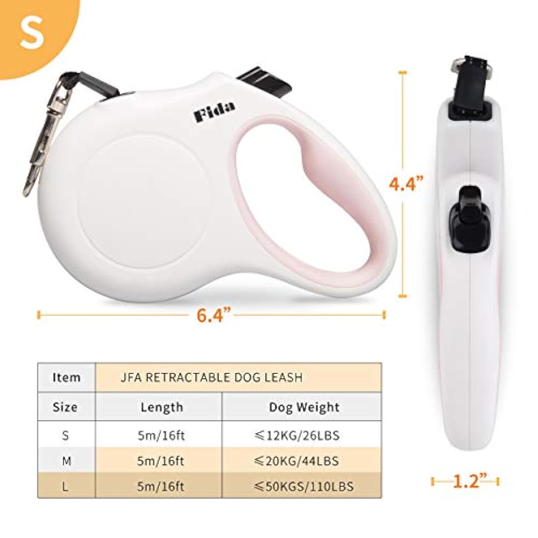 Correa retráctil para perros Fida