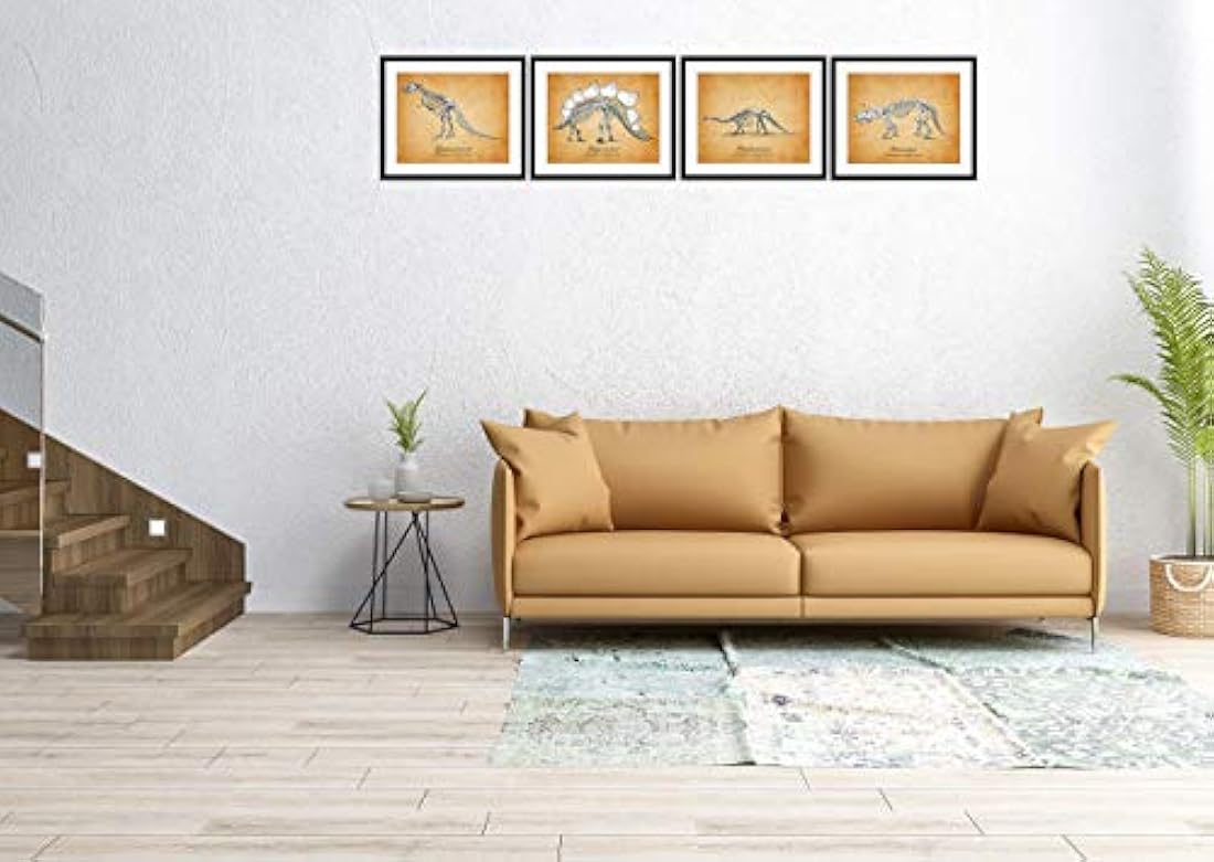 Impresiones de arte de pared de fósiles de dinosaurios