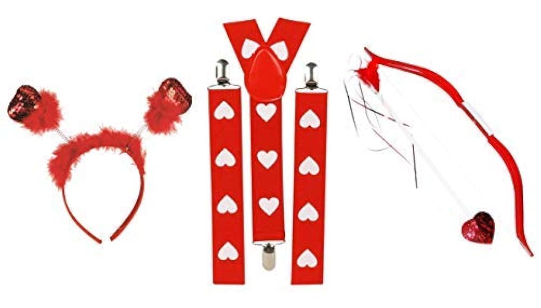 Disfraz de cupido Rojo-Blanco (3 unidades) marca PYLE