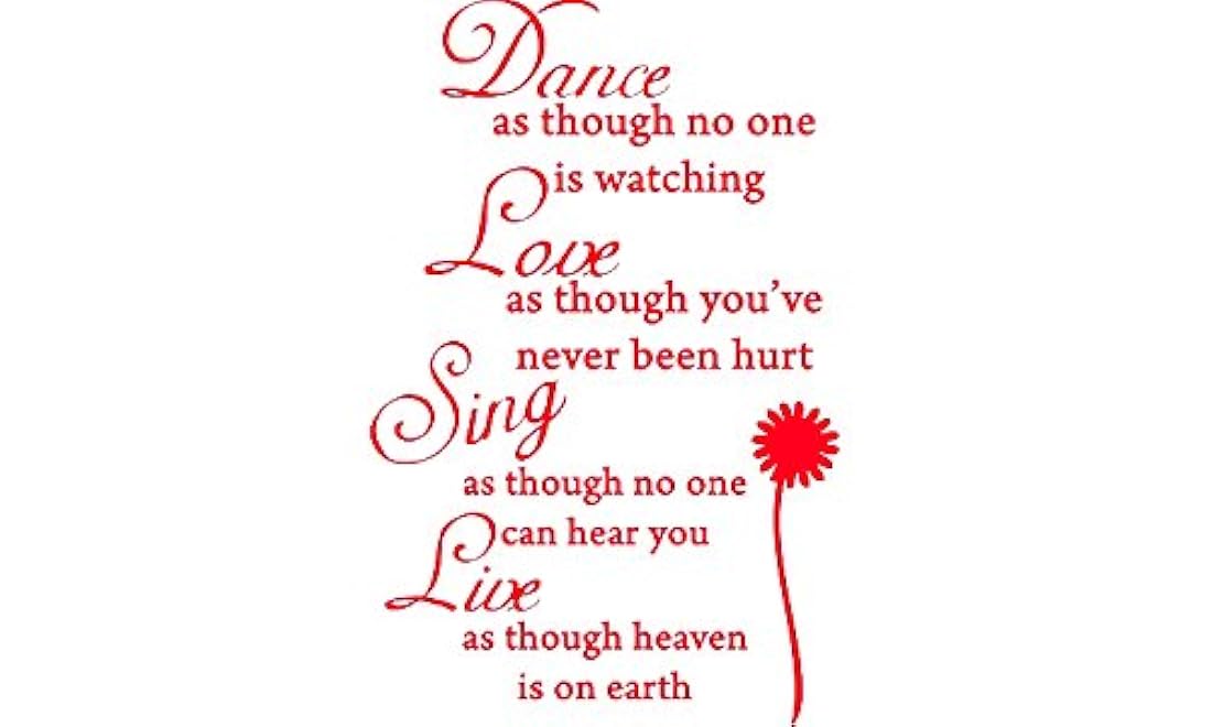 Calcomanía de vinilo extraíble con citas de Dance Love