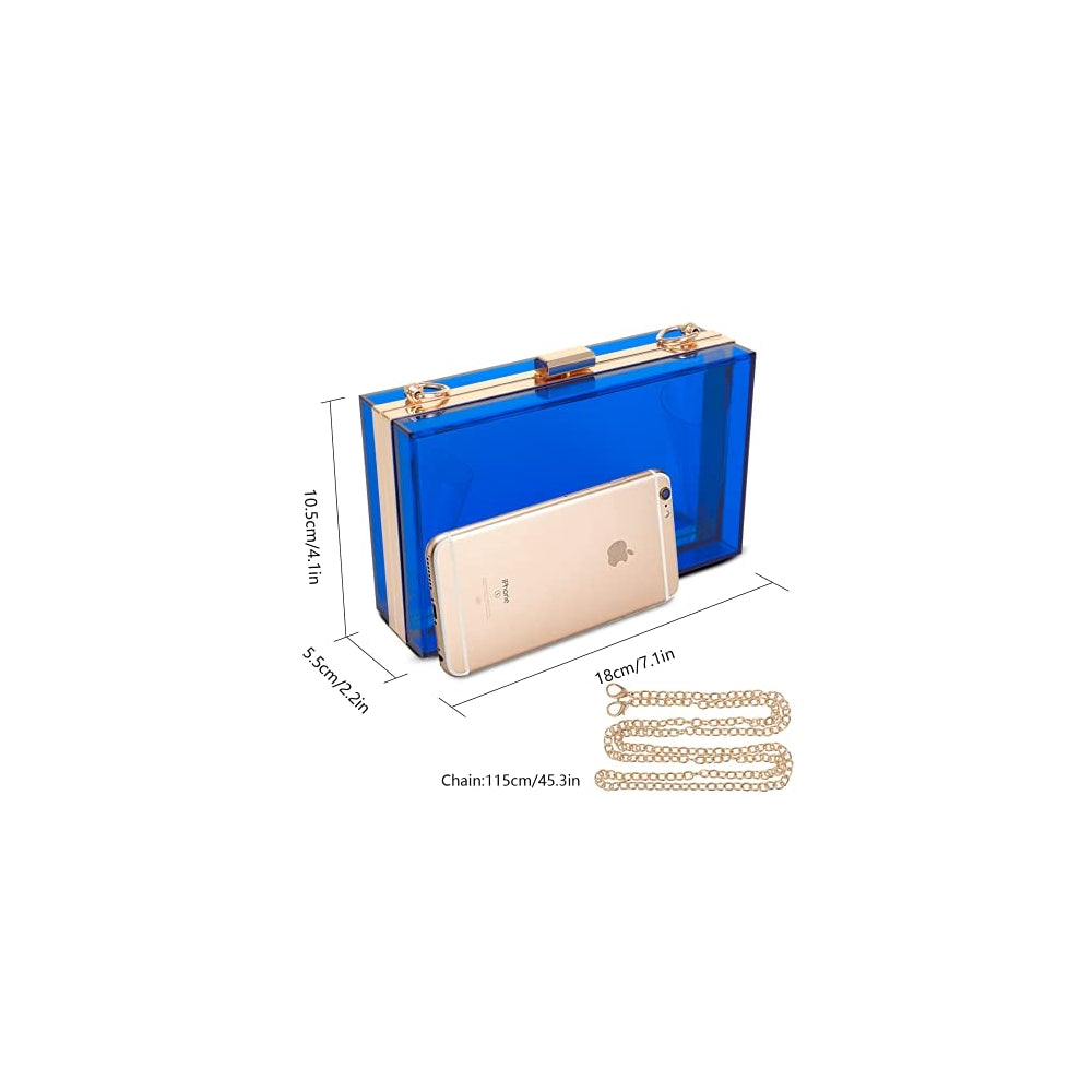 Bolso de mano de acrílico transparente para mujer removible