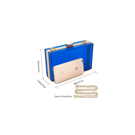 Bolso de mano de acrílico transparente para mujer removible