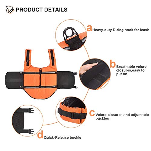 Chaleco salvavidas para perros con rayas reflectantes