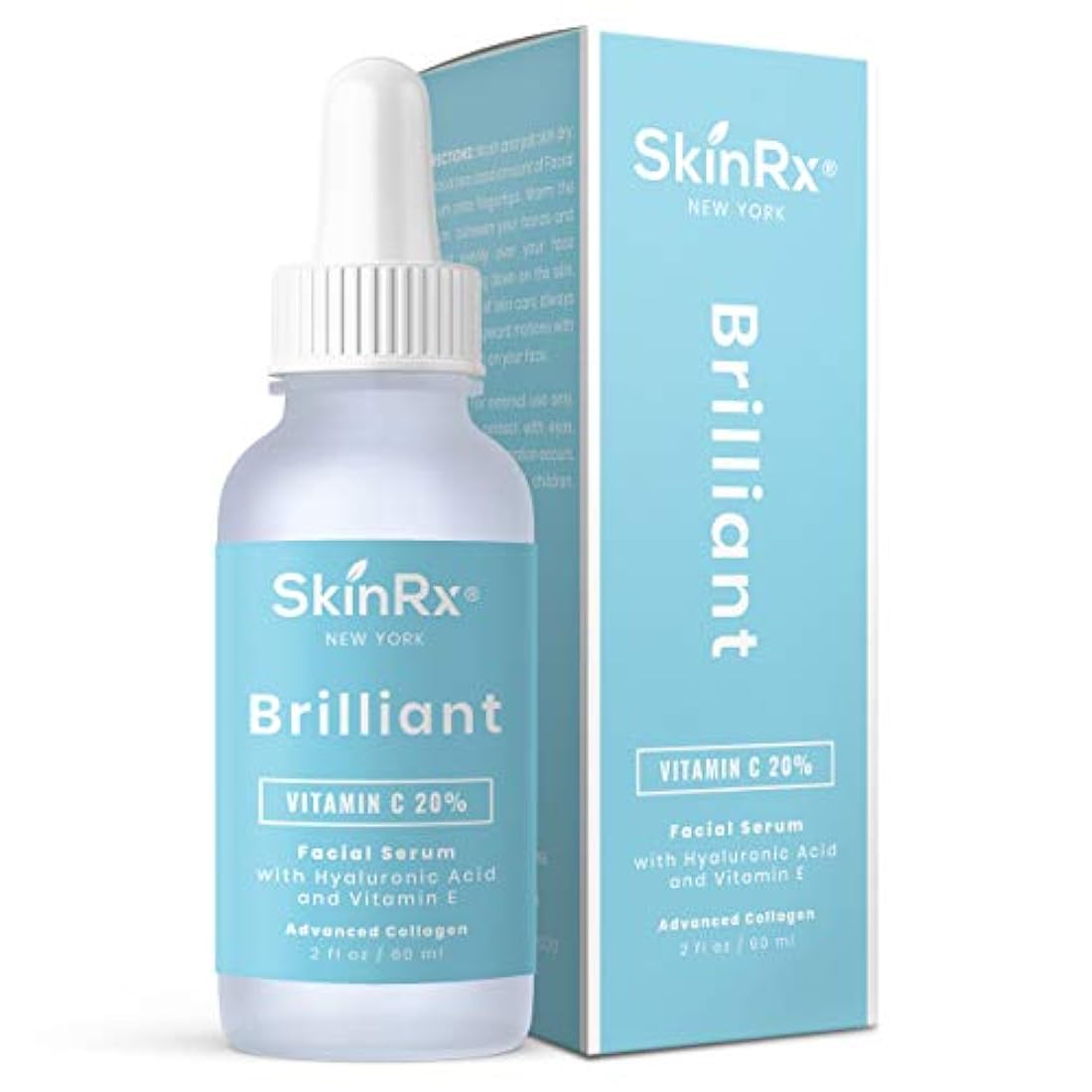 Sérum facial de vitamina C brillante con ácido hialurónico