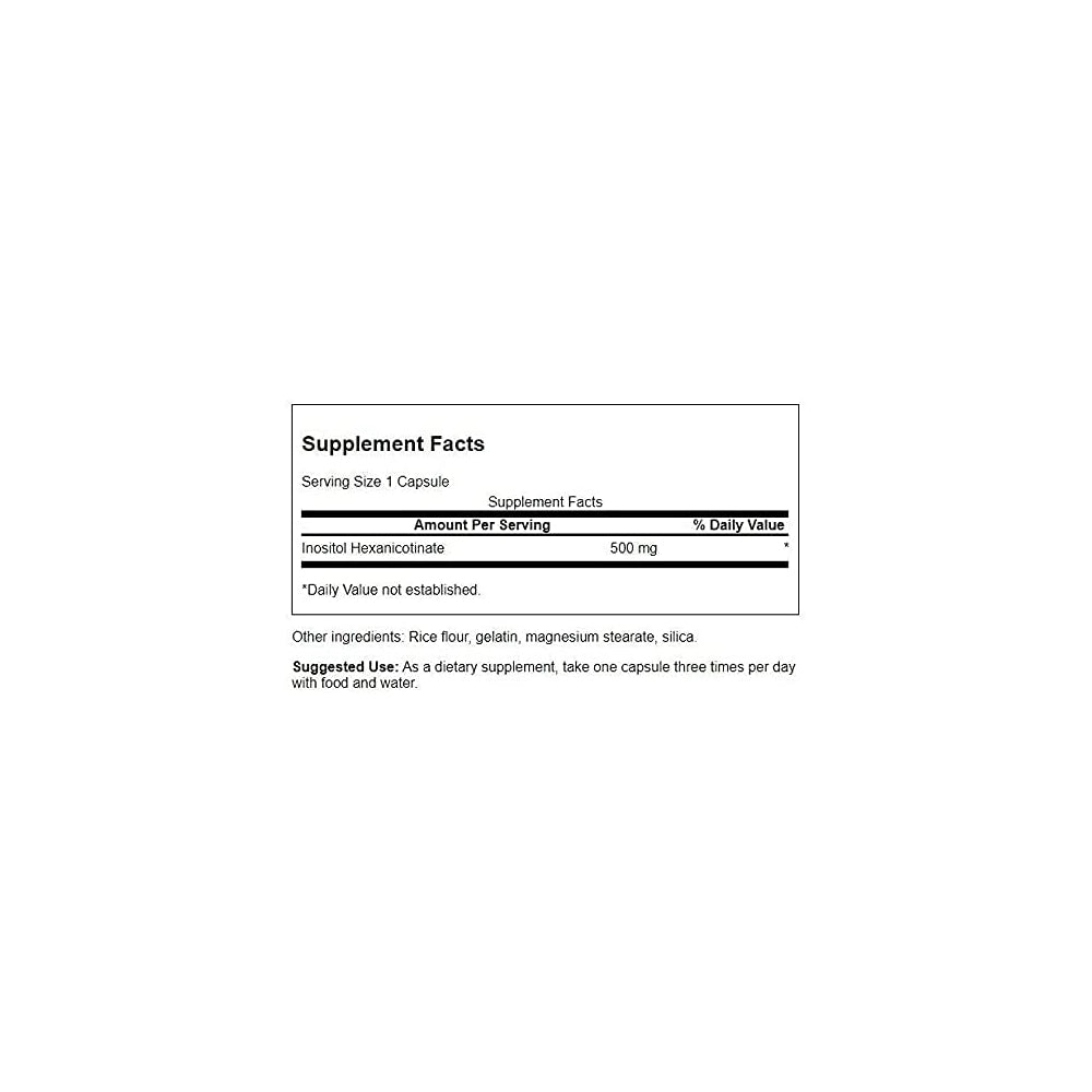 Swanson Niacin 500 Milligrams 120 - Cápsulas