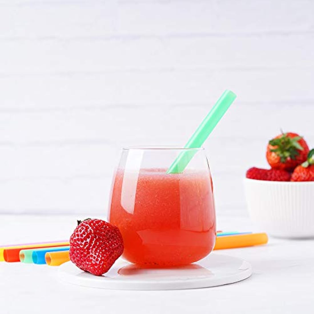 200 pajitas para batidos gigante, coloridas