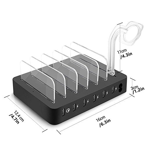 La estación de carga con 6 cables USB para SmartPhone