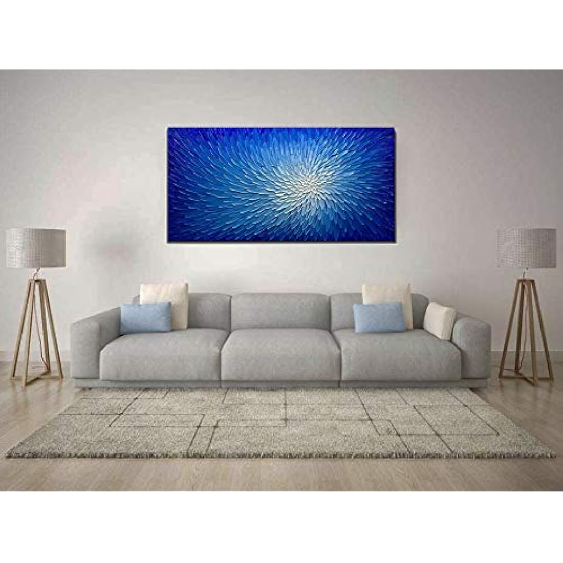 Arte abstrato Pinturas de flores 3D a mano sobre lienzo