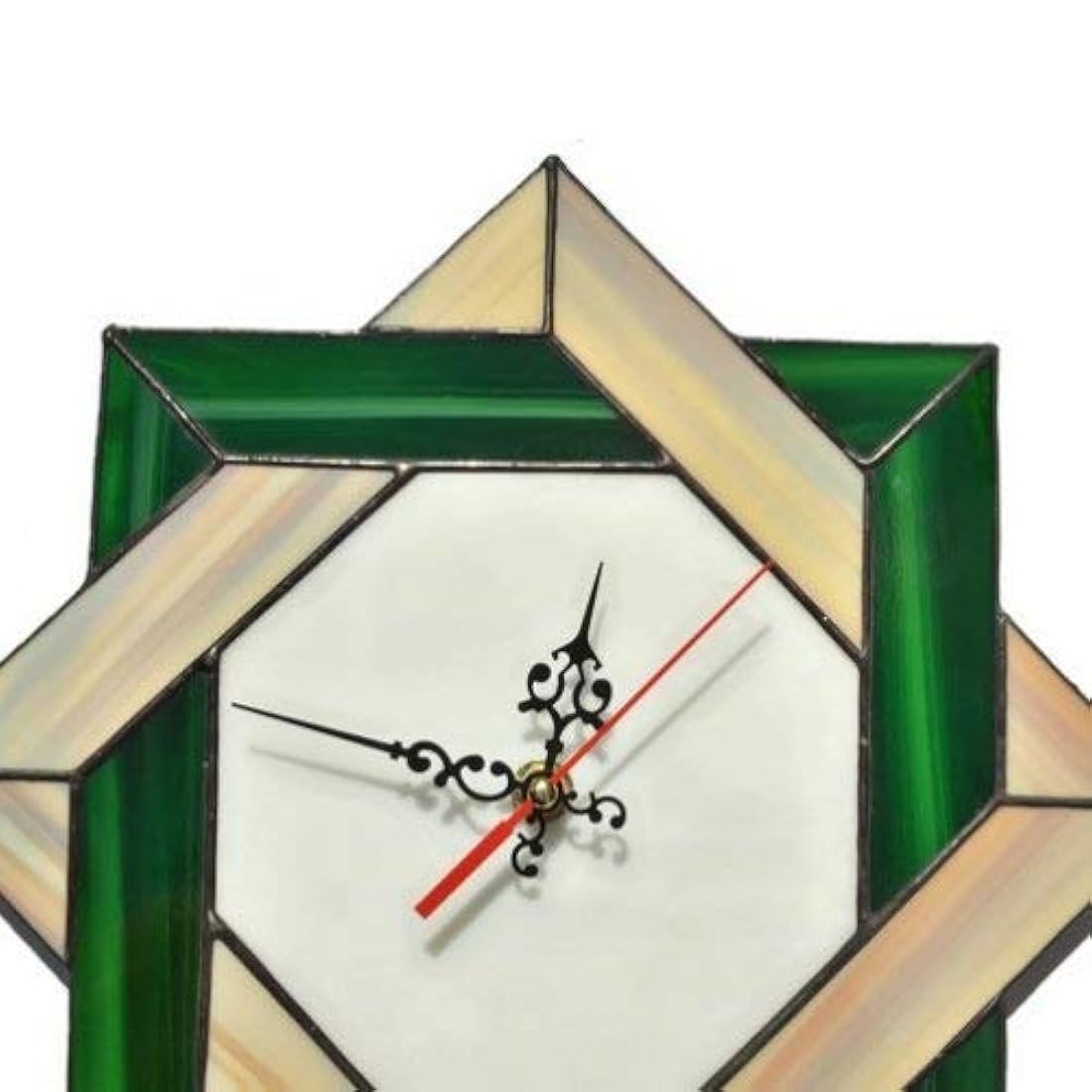 Reloj de pared decorativo nudo celta verde marrón.