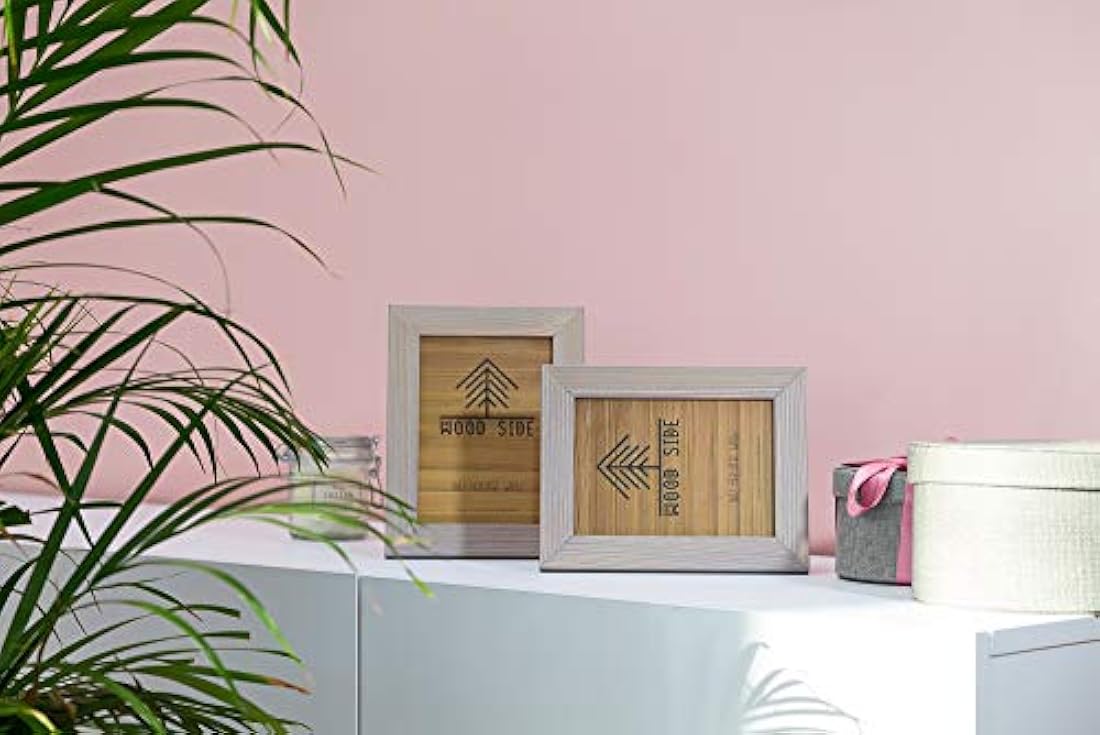 Marco de fotos de madera rústica de 5 x 7 pulgadas