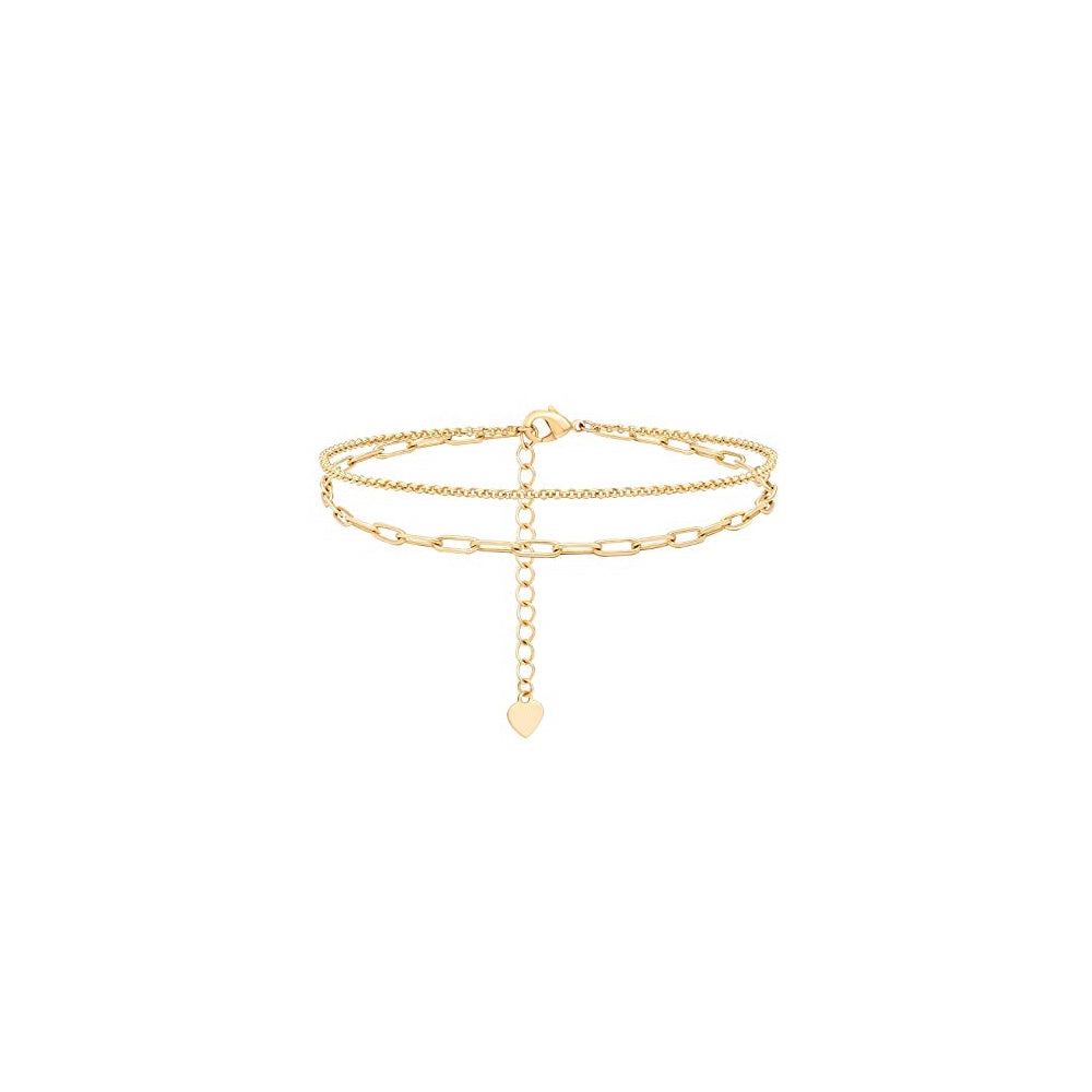 Pulseras de oro de 18 quilates con cadena de eslabones