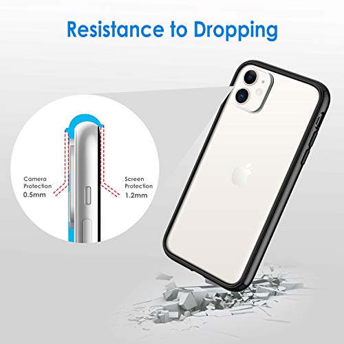 JETech - Funda para iPhone 11 (2019), 6.1 pulgadas, cubierta a prueba de golpes, parte trasera transparente anti rayones