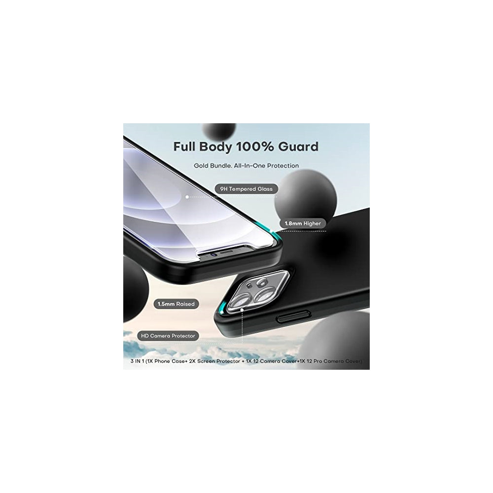 Funda diseñada para iPhone 12 y iPhone 12 Pro color negro