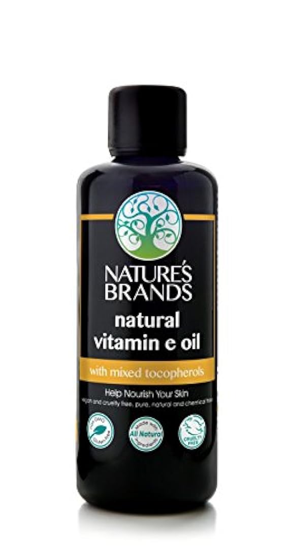 Aceite natural de vitamina E de Herbal Choice Mari (3.4 fl oz botella de vidrio) – fabricado con ingredientes orgánicos – sin productos químicos sintéticos tóxicos – Tamaño de viaje aprobado por la TSA