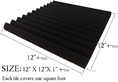 Paneles Acústicos Wedge 12 x 12 x 1 - 48 Piezas para Estudio