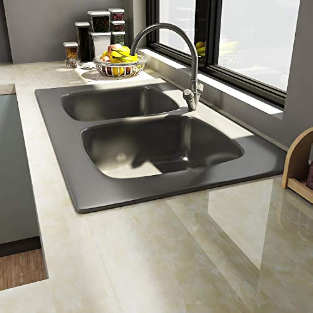 Papel vinilo Autoadhesivo tipo mármol crema(17.7 x 200)