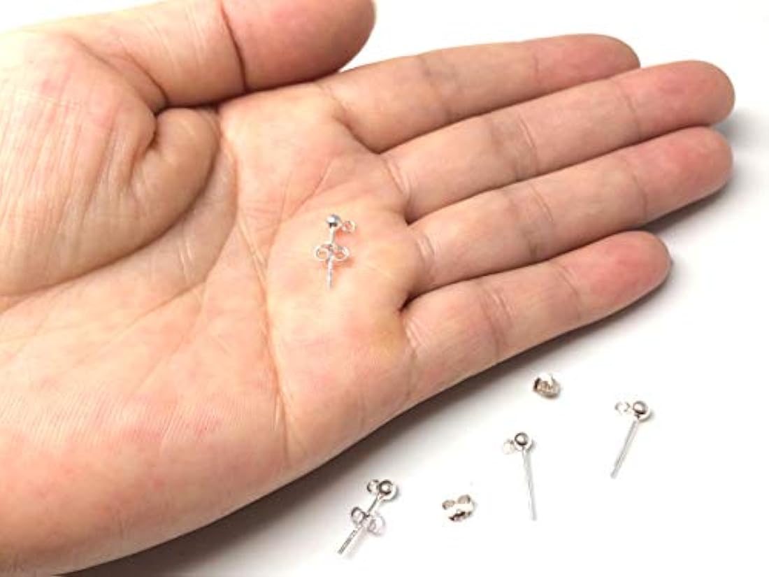 Pendientes de tuerca de plata de ley con forma de oreja, para pendientes, joyas, manualidades, hallazgos