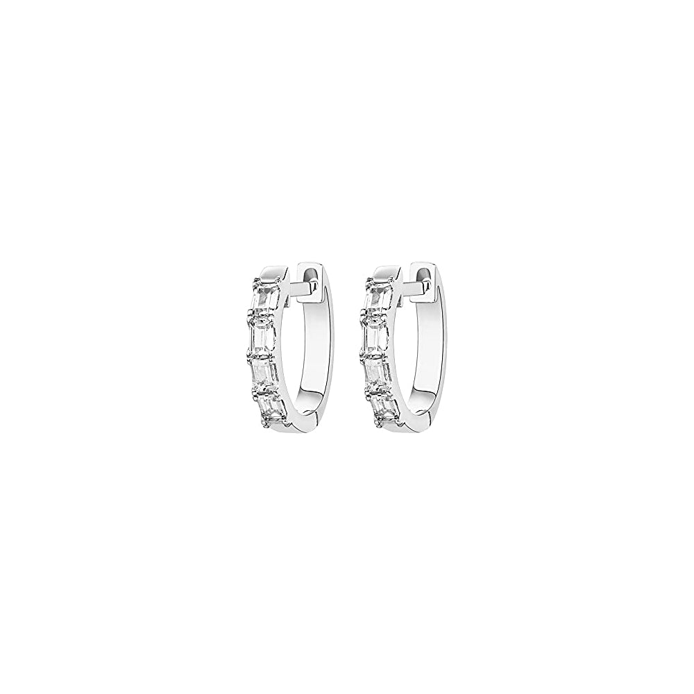 Aretes tipo argolla de plata esterlina chapada en oro