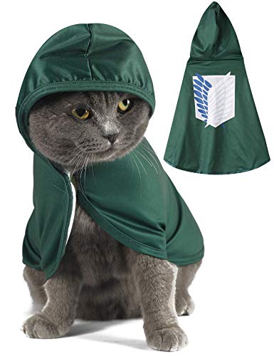 Impoosy - Disfraz de Halloween para gatos, prenda divertida para cachorros, prenda cosplay para gatitos, traje para perros pequeños (talla S)