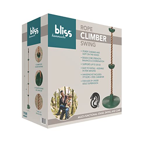 Bliss Hammocks BH-318S - Columpio escalador de cuerda, color verde