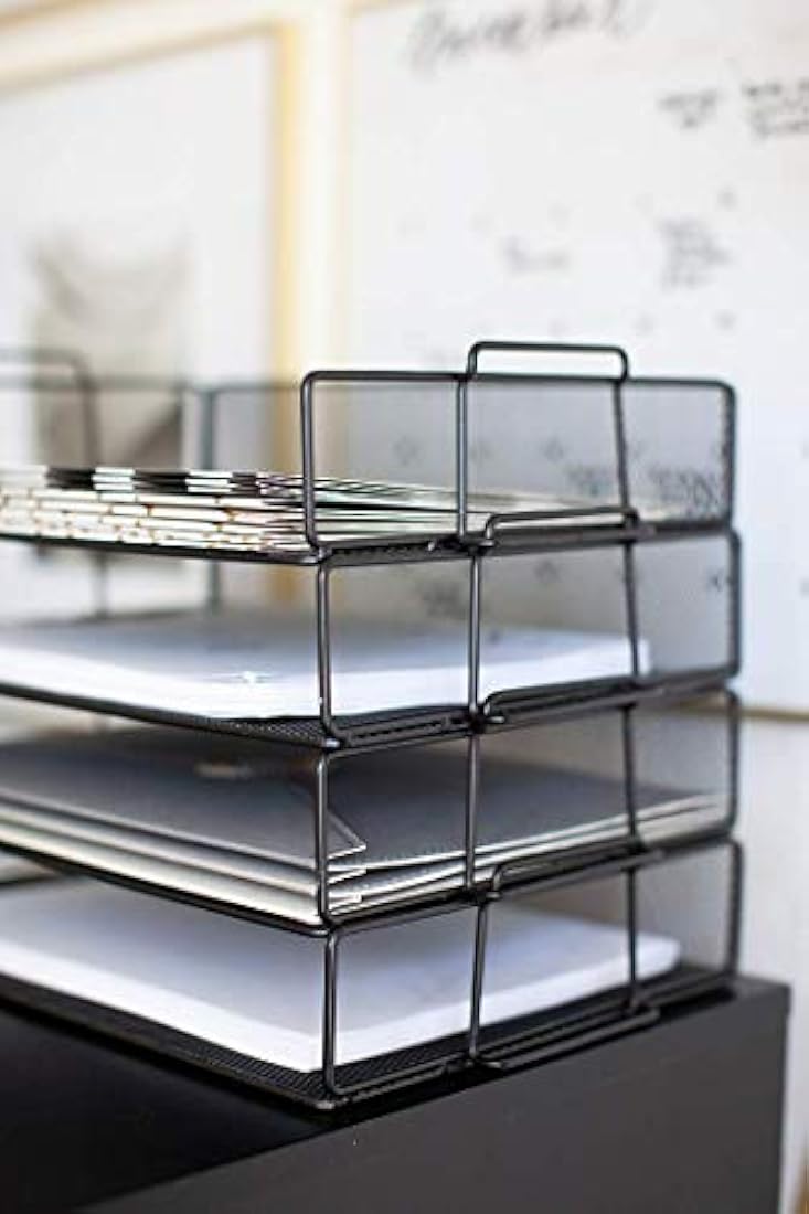 Blu Mónaco - Bandeja para hojas, Negro 4 Piezas