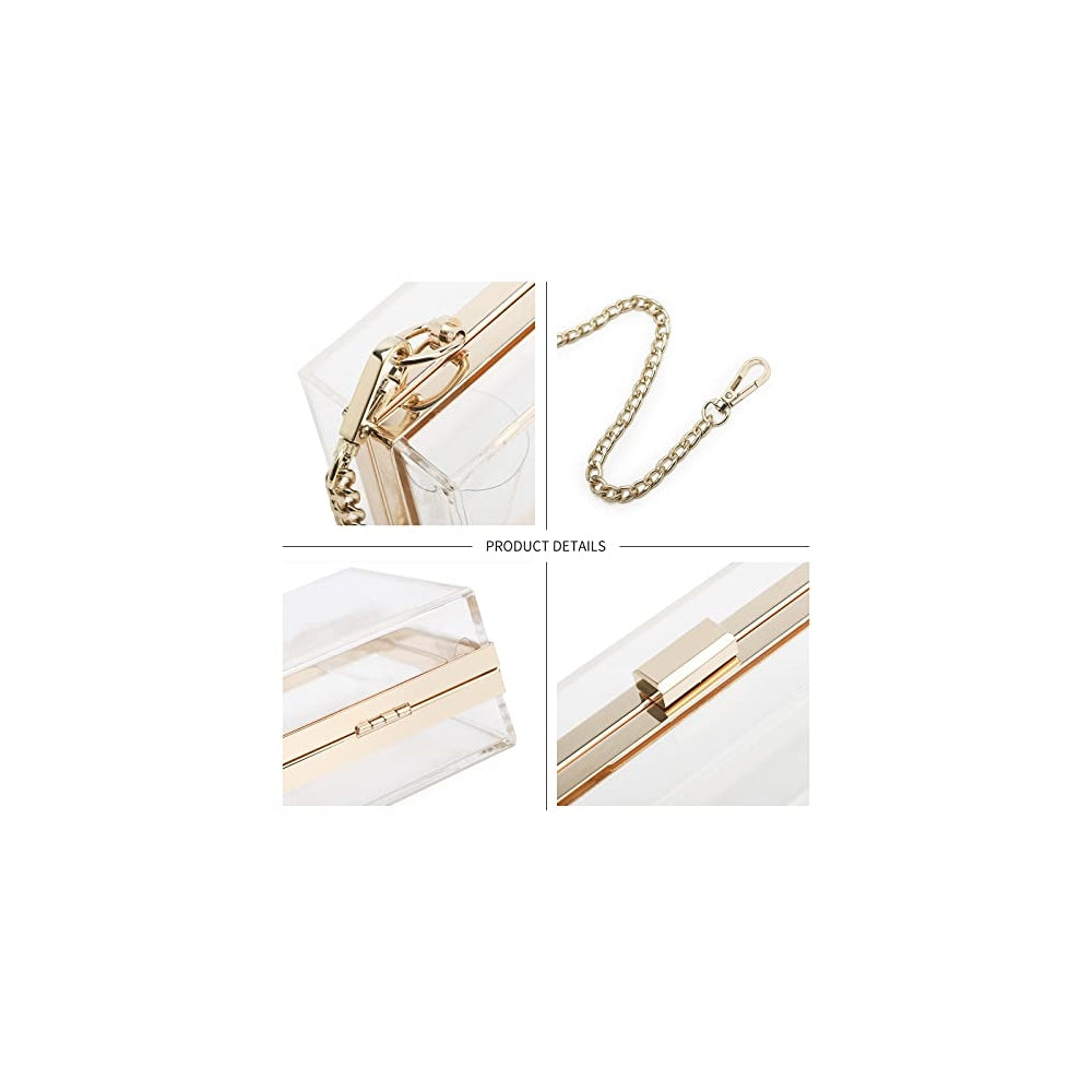 Bolsos de mano transparente para mujer de acrílico
