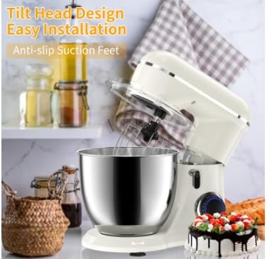 Batidora de Pie 6.5QT 660W 10 Velocidades, Modelo: Tilt-Head