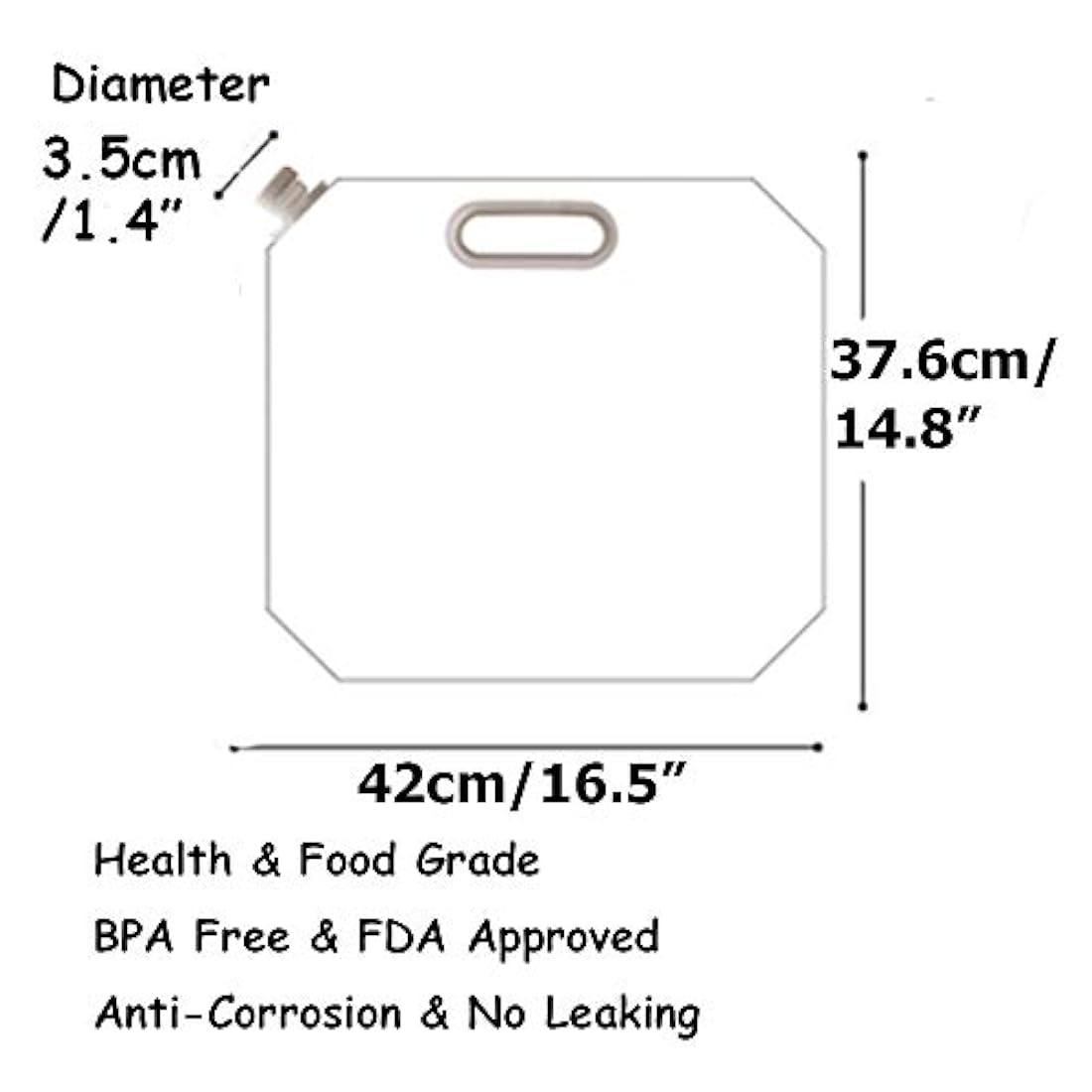 Bolsa de almacenamiento de agua de emergencia, plegable