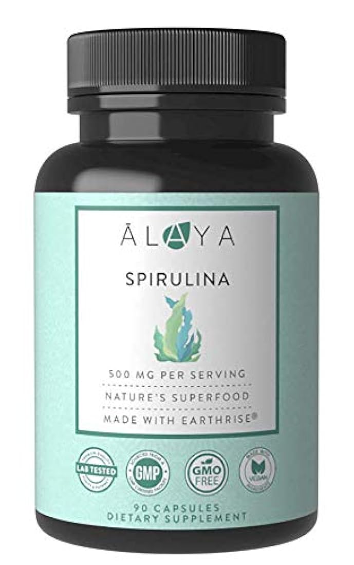 Alaya Naturals - Cápsulas de espirulina pura