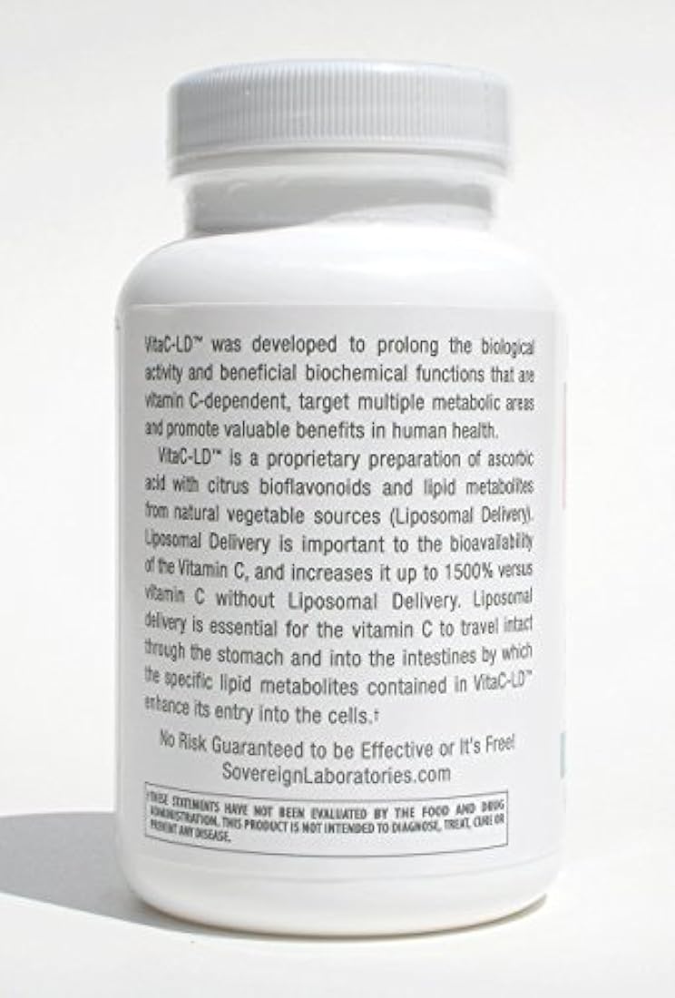 Vitamina liposomal mejorada C – 520mg cápsulas grado farmacéutico – 1500% más biodisponible que otras marcas, 120 unidades