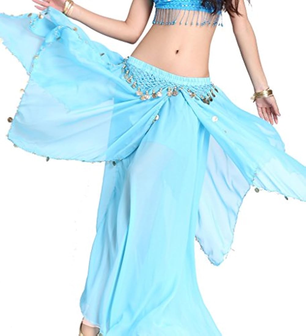 Disfraz falda de chifón para danza del vientre para mujer
