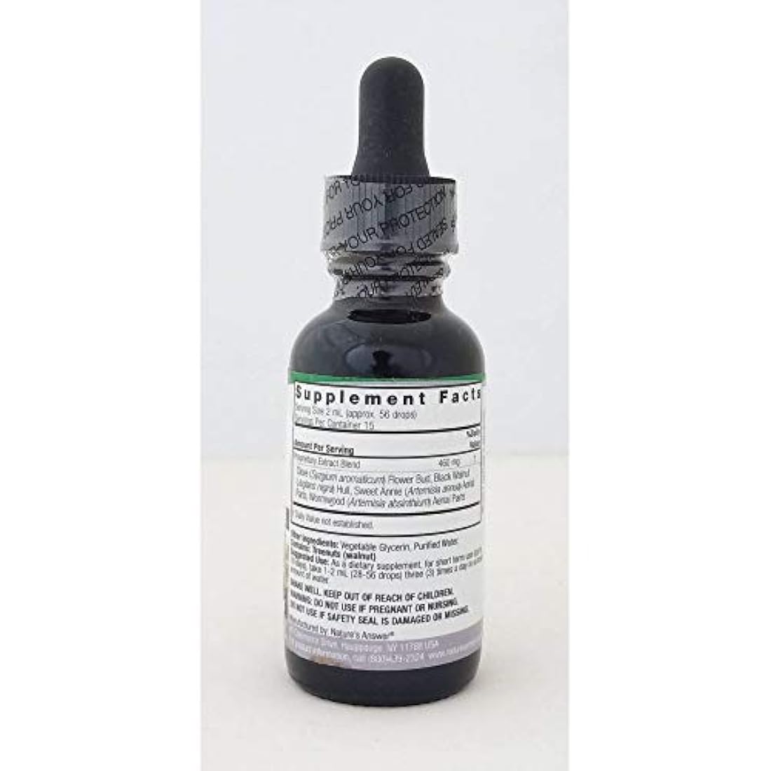 Natures Answer Black Nuez y Ajenjo 1 oz 30mL 200mg.