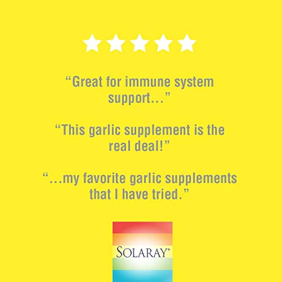 Suplemento de ajo orgánico Solaray, 600 mg, 100 unidades