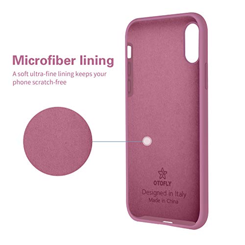 OTOFLY Funda de goma de gel de silicona líquida a prueba de golpes para iPhone Xs/iPhone X, antiarañazos y huellas dactilares, compatible con iPhone X/iPhone Xs de 5.8 pulgadas (2018), morado lila
