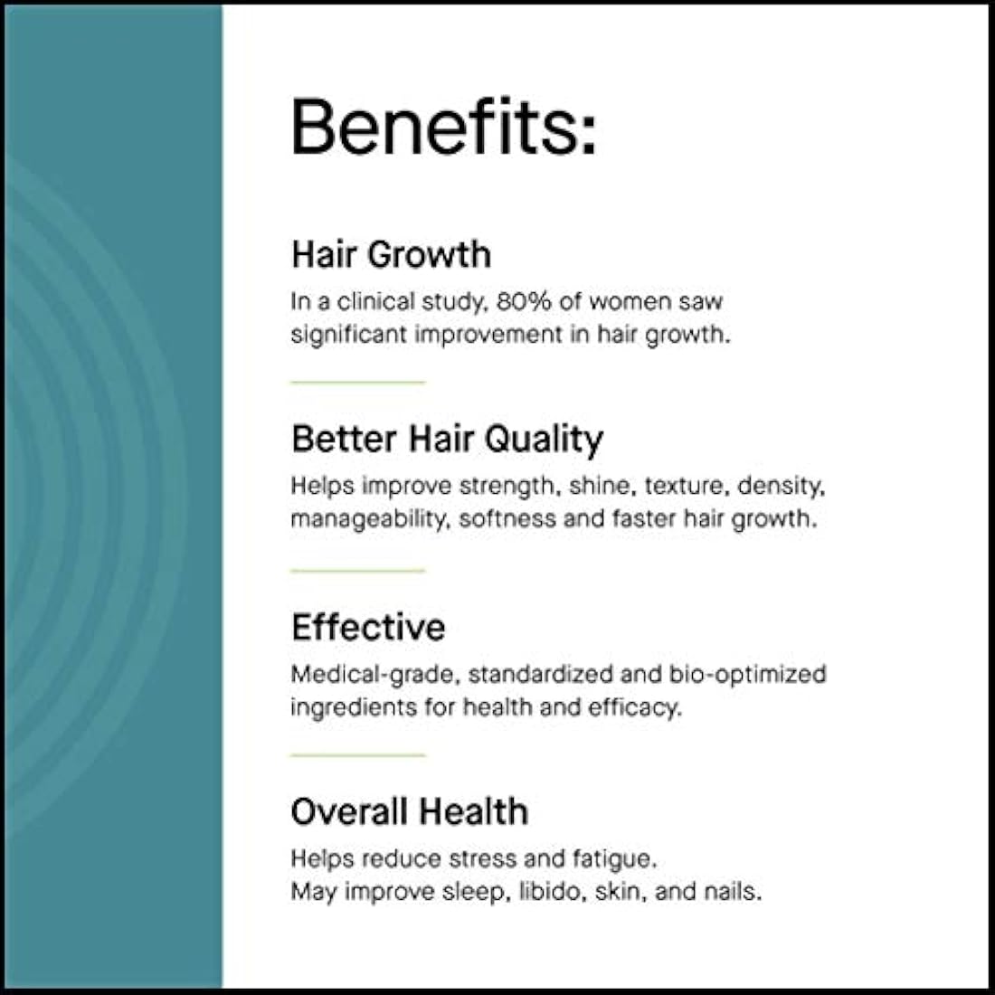 Suplemento para cabello delgado para mujeres 120 cápsulas