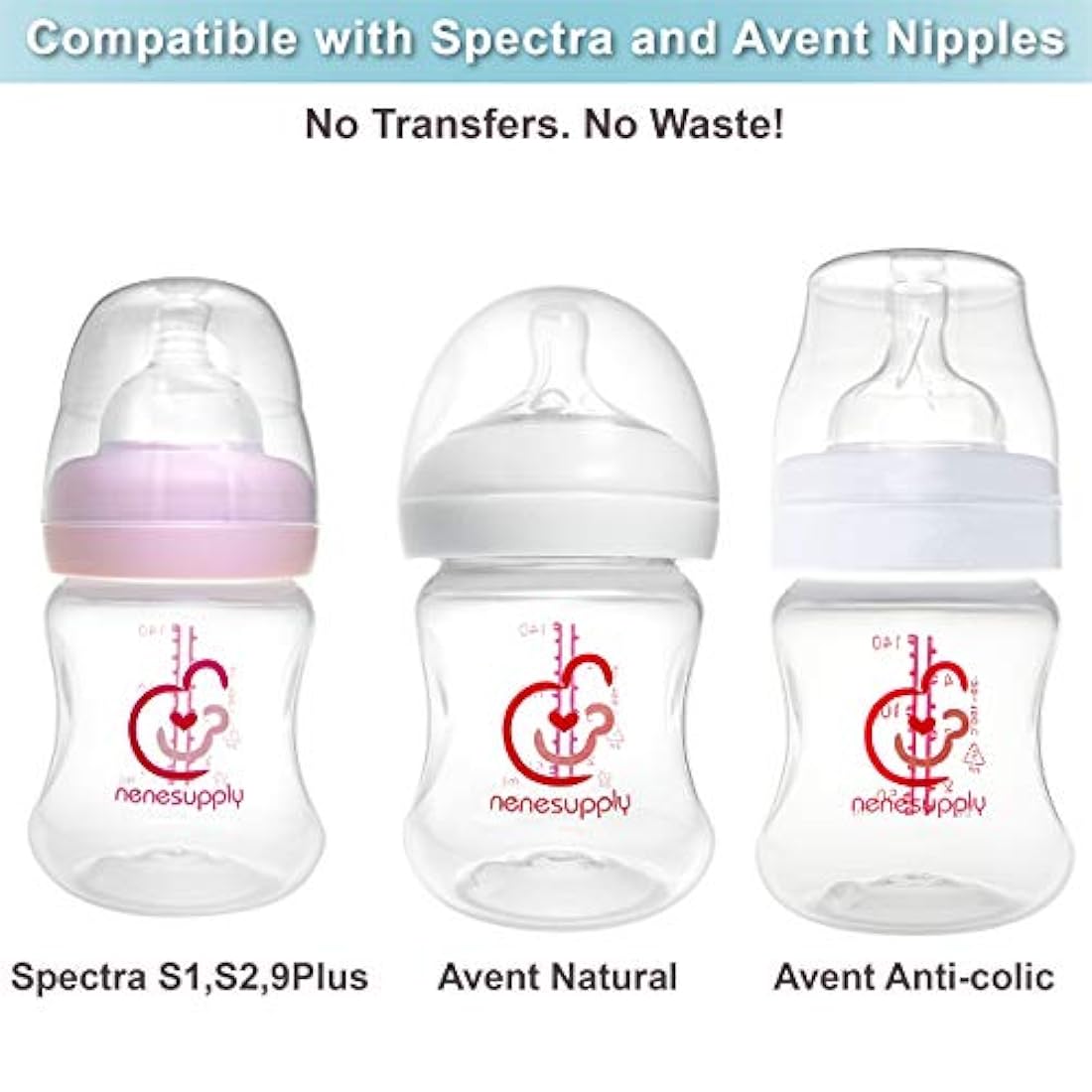 Frascos de recolección leche materna de cuello ancho Avent