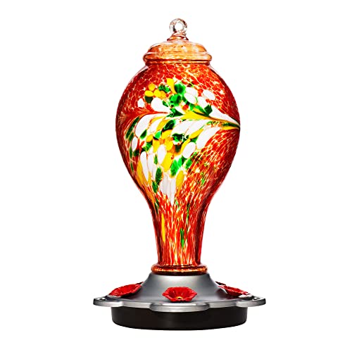 Comedero de colibrí para exteriores de vidrio LUJII