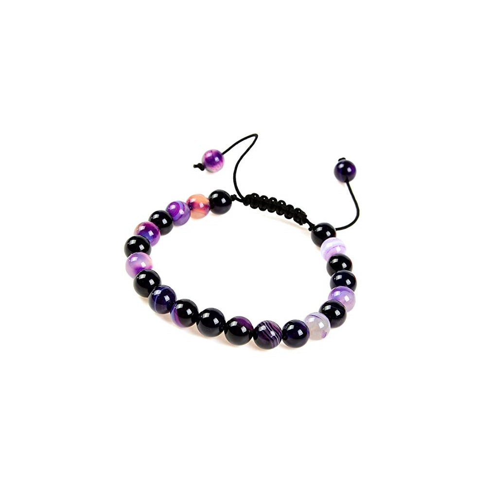 Pulseras de macramé ajustables con piedras preciosas