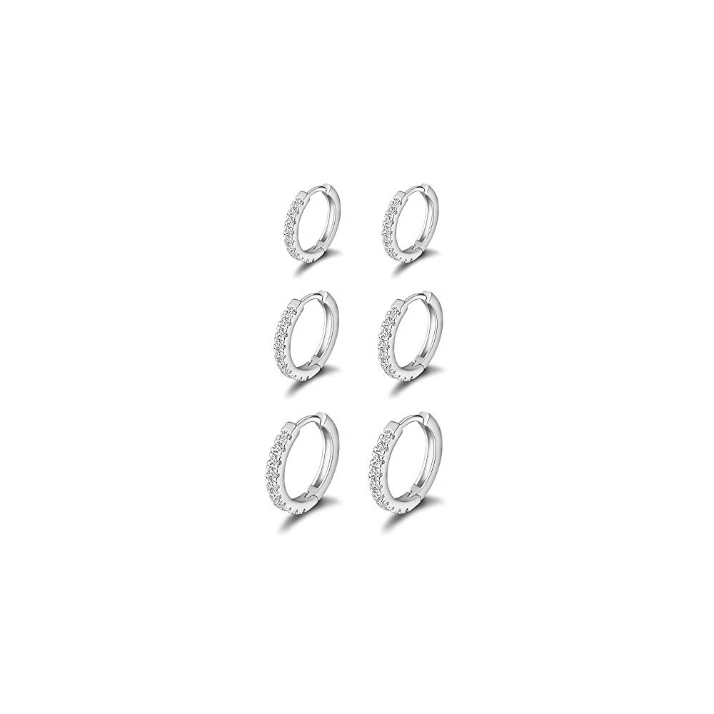 Aretes pequeños de aro para mujer