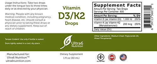 Gotas de vitamina D3 con K2