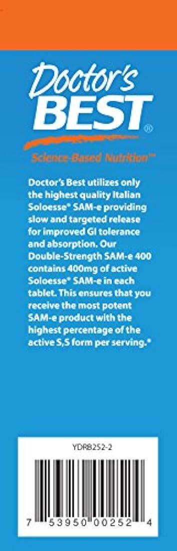 Suplemento dietario Doctor's Best SAM-e 0.014 oz